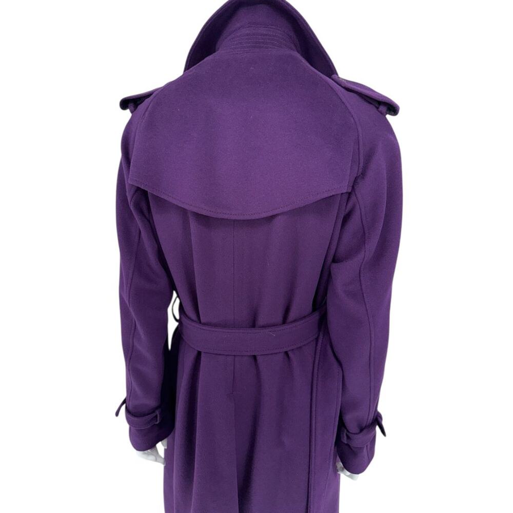 Burberry London Wool & Cashmere Trench Coat – Deep Purple US 12 - Picture 14 of 16
